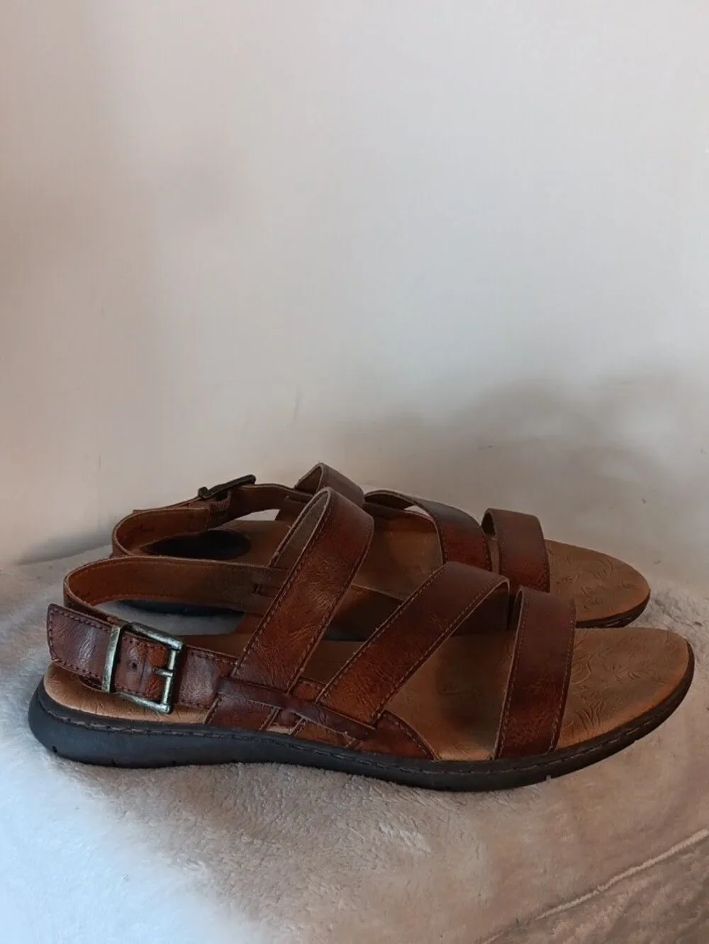 boc Brown Multi-Strap Women's Leather Sandals